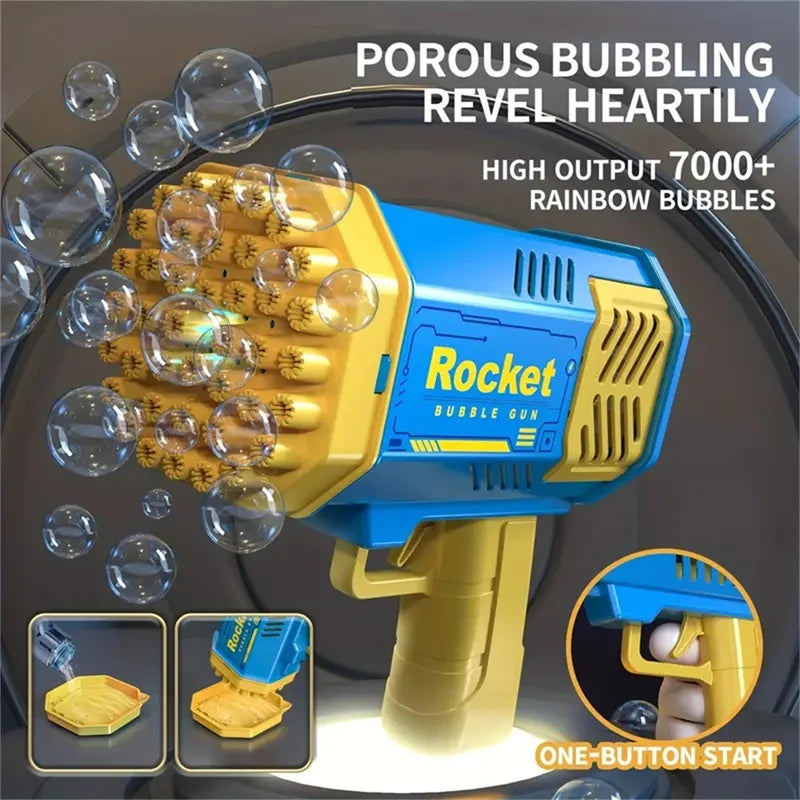 40 Hole Rocket Launcher Bubble Machine CHILDREN'S Bubble Gun Toy [Without Bubble Water]